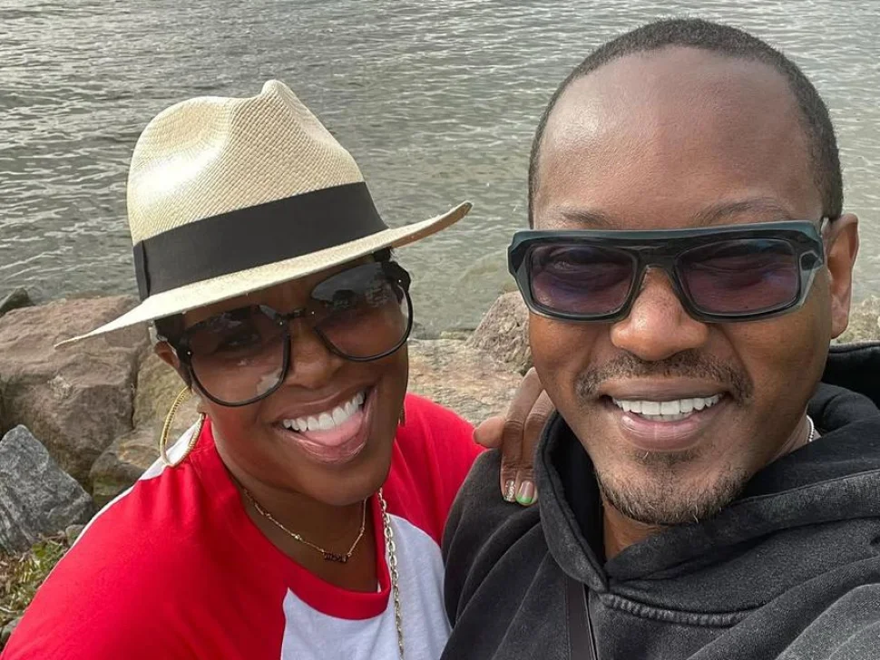 Couple holding hands